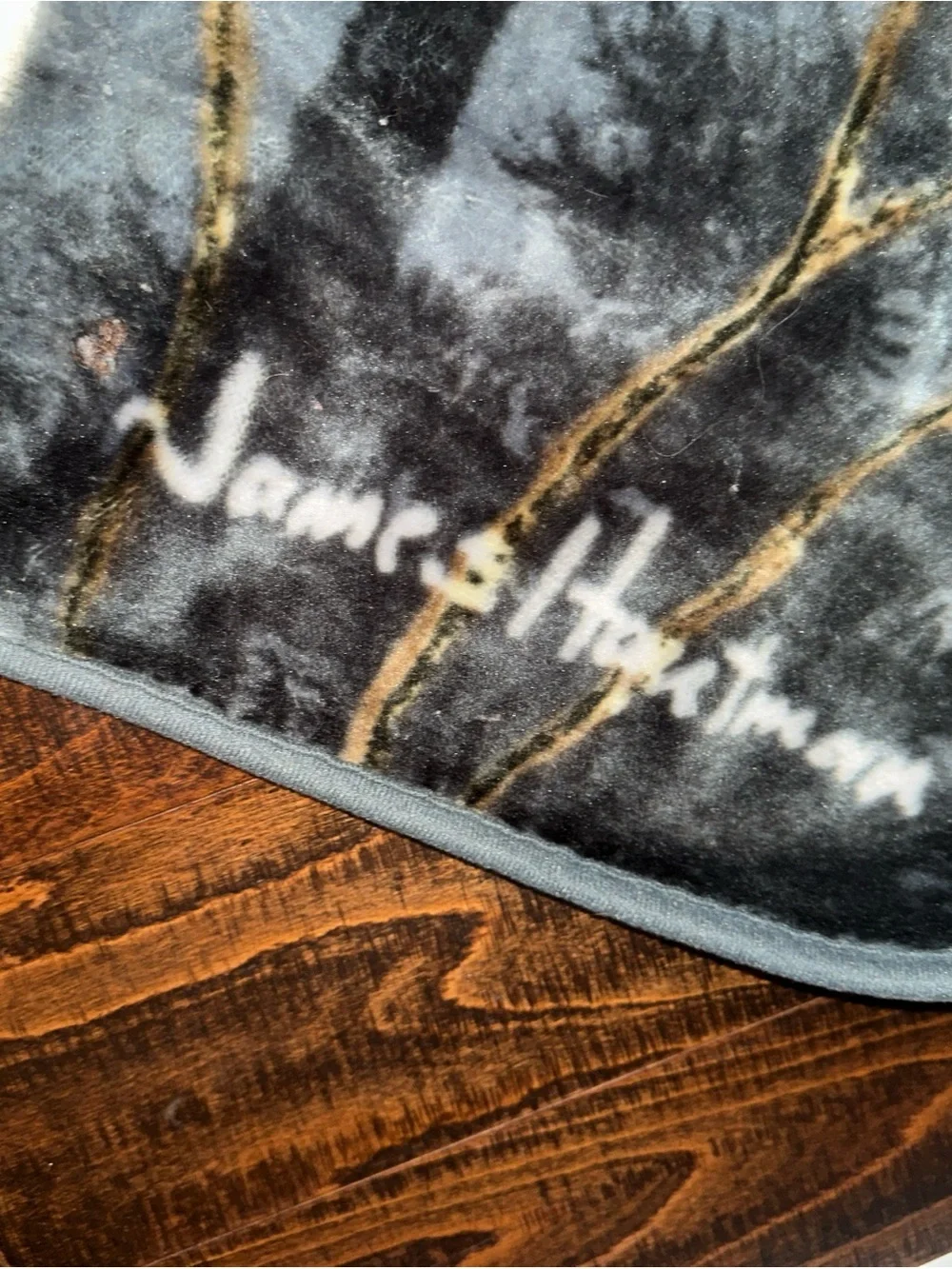 James Hautman 50x60 Howl At The Moon Fleece Wolf Throw Blanket Cabin Nature